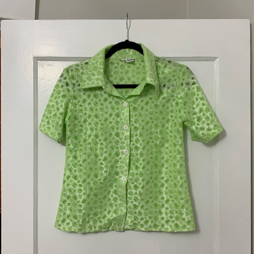 Vintage Gitano Lace Button-Down